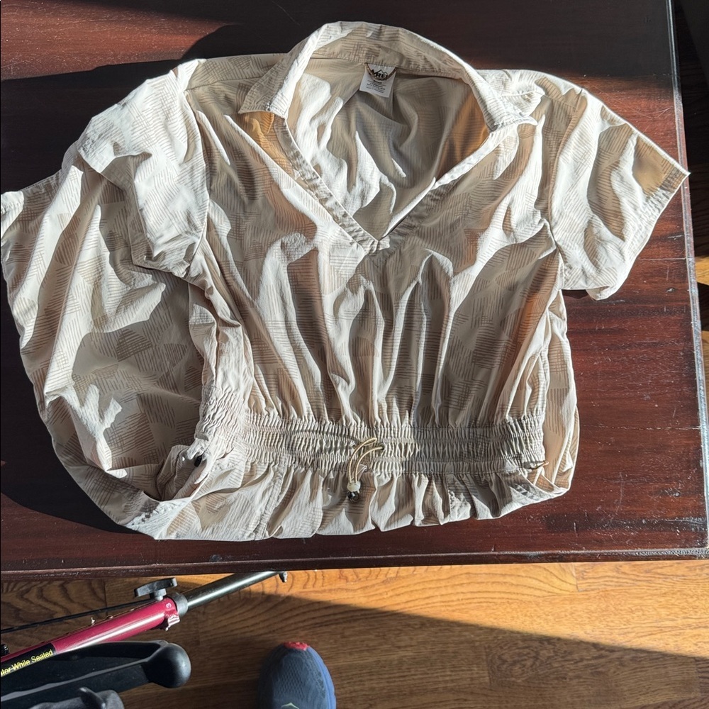 REI Tan Patterned Mini Dress